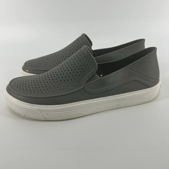 Crocs Men's Gray Citilane Roka Slip-on (smoke/white) Slip On Sz 8 Shoe - Picture 4 of 8